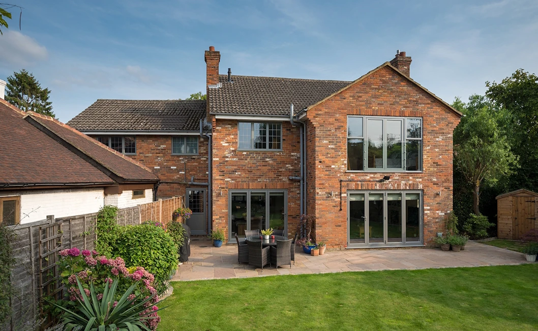 Aluminium windows and doors on a family home
