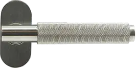 Satin Stainless knurled door handle